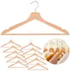 Wooden hangers Springos HG0085 — set of 10 Photo 3