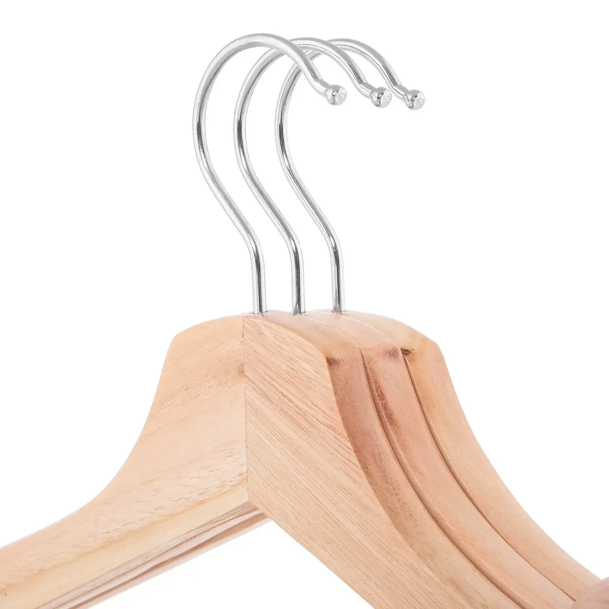 Wooden hangers Springos HG0085 — set of 10 Photo 7