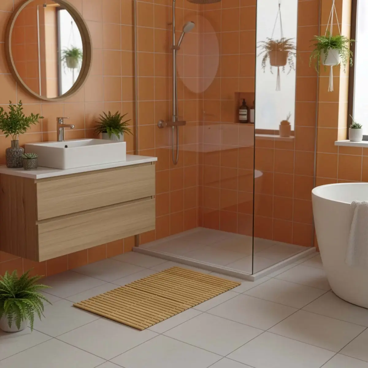 Springos HA7531 bamboo bath mat 80x50 cm Photo 8