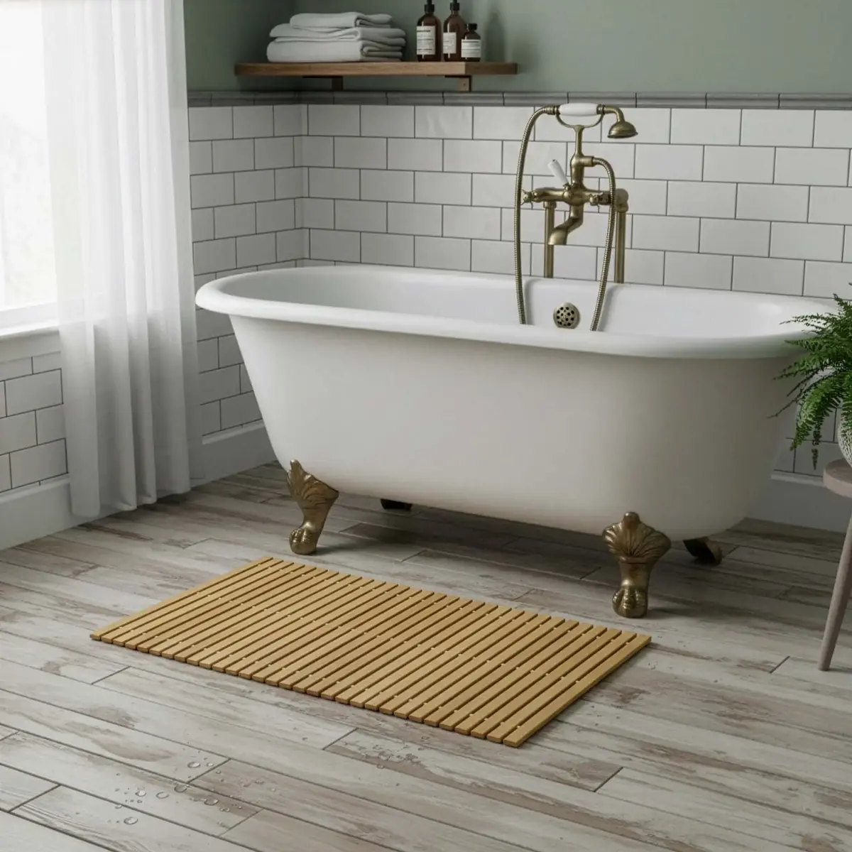 Springos HA7531 bamboo bath mat 80x50 cm Photo 10