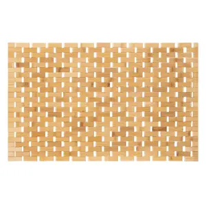 Bath mat Springos HA7530 bamboo non-slip 80 x 50 cm, natural bamboo slats