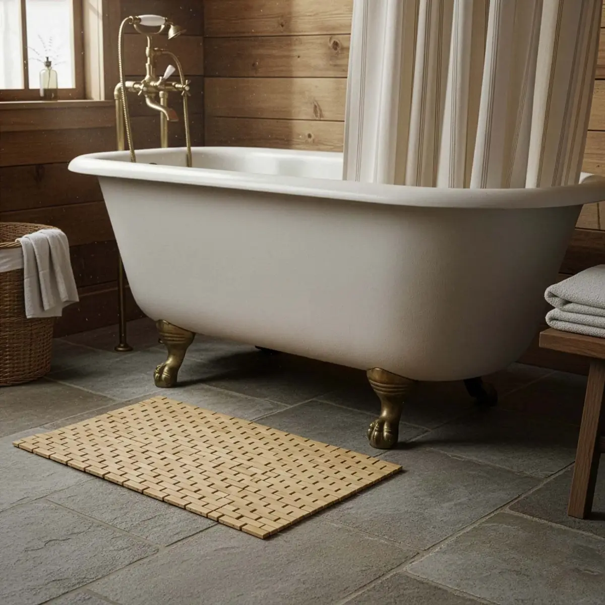 Bath mat Springos HA7530 bamboo 80 x 50 cm Photo 9