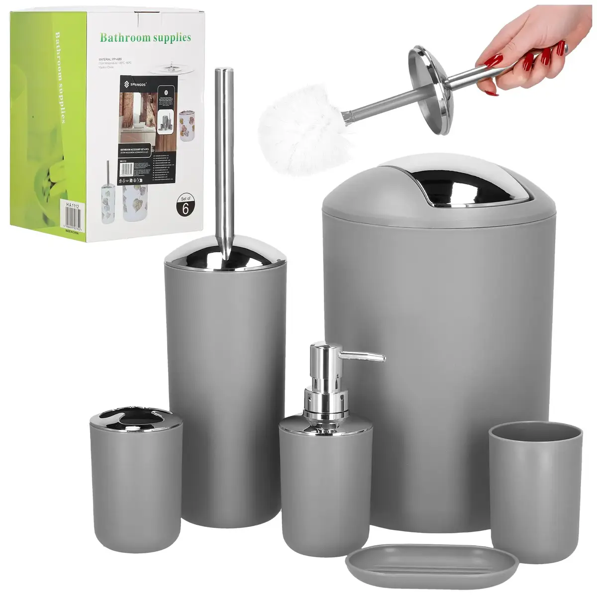 Springos HA1112 6-piece bathroom accessory set Photo 3