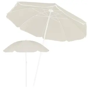 Beach umbrella Springos BU0024 — 160 cm canopy, polyester cover, metal frame, height-adjustable