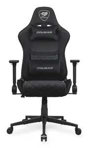 PC gaming chair Cougar Armor One V2 — Black, max user weight 120 kg, adjustable height 126–134 cm