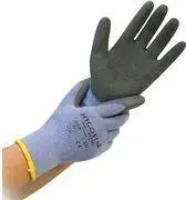 HYGOSTAR Kälteschutz-Handschuh THERMO GRIP XL (izmērs 10) kokvilnas vidēja adījuma ar adītu aproci, violeta/pelēka