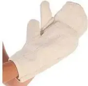 Oven Glove HYGOSTAR BACKFAUSTER 33160, natural cotton loop fabric/frottee mitten, length 330 mm