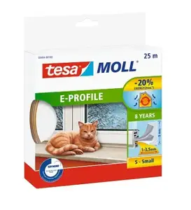 Tesa E-Profile Brown fabric sealing tape, 25 m length, model 05464-00101-02
