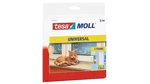 Уплотнитель для дверей и окон Tesa 05452-00100-00 безрамочный 10 м x 9 мм, для верхней/боковой/нижней установки