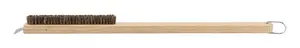 Outdoor barbecue brush WITT 48651025 — wooden handle, brown bristles, grill and pizza oven cleaning tool