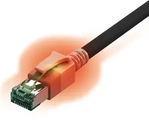 Сетевой патч-корд EASYLAN Cat6a S/FTP (S-STP) RJ45 — 2 м, чёрный