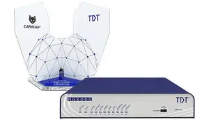 TDT NG2000-D 5G wireless router with 2.5 Gigabit Ethernet, 4 LAN ports, 4 antennas, Wi‑Fi 5/4 (Blue/Grey)