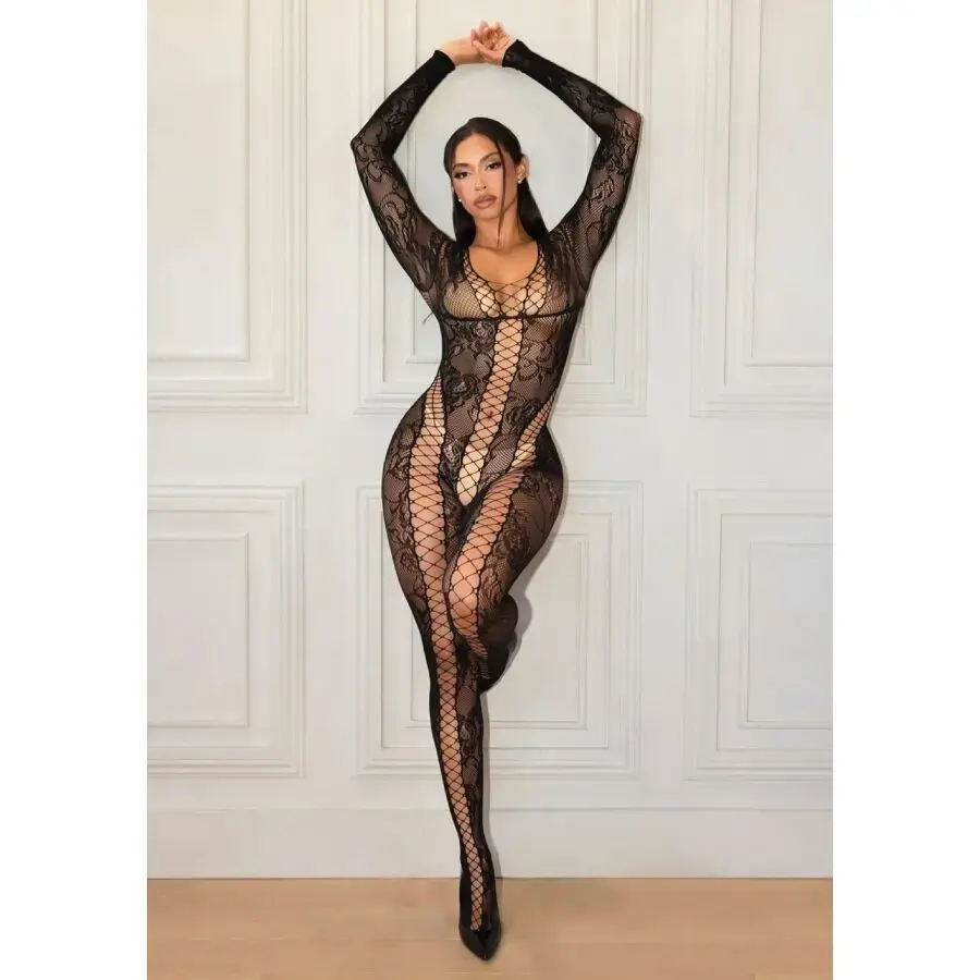 Leg Avenue Net & Lace Jumpsuit 89369 Photo 6