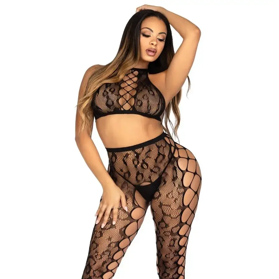 Leg Avenue Топ и прорезные колготки — One Size Photo 5
