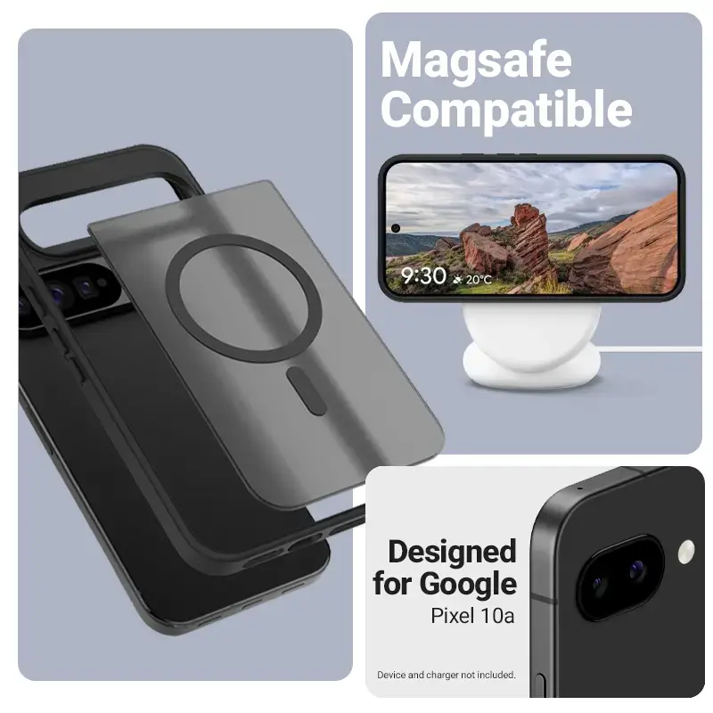 Crong Hybrid Matte Magnetic MagSafe Case for Google Pixel 10a Photo 4