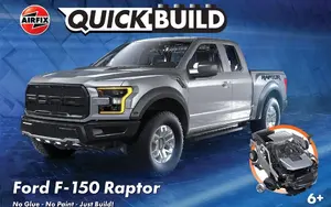 Modelis Airfix QUICKBUILD Ford F-150 Raptor — pelēks, saliekama plastmasas bezlīmes konstrukcija