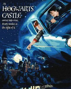 Ideyka Paint-by-Numbers Kit Harry Potter — car flight design, numbered canvas set