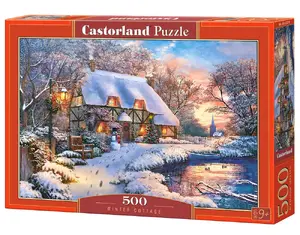 Jigsaw puzzle Castorland Winter Cottage 500 pieces — Landscape theme, recommended age 9+