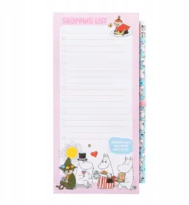 Magnetic Notepad for Fridge DISNEY Moomins NMGE016 with Pencil — shopping list pad 10×21 cm