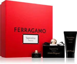 Dāvanu komplekts Salvatore Ferragamo Signorina Misteriosa — ķermeņa balzams 50 ml, mini 5 ml, parfīma ūdens 100 ml