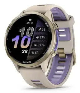 Viedpulkstenis IFIT ICON Forerunner 970 — 1,4" (3,56 cm) AMOLED 454×454, skārienekrāns, Wi‑Fi, GPS, titāna korpuss, pelēks, silikona siksniņa (S)