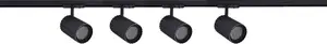 Light Prestige vienfāzes sliežu apgaismojuma sistēma Tokio LP-787 SET 1F BK ar regulējamām lampām, melna