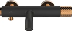 Ванная смеситель Sourcing MIXER BATH STARLIGHT BLACK GOLD, однорычажный для ванны, чёрно-золотое покрытие