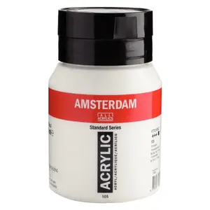 Akrila krāsa Artequipment Amsterdam 17721052 Titāna balts 500 ml pudelē