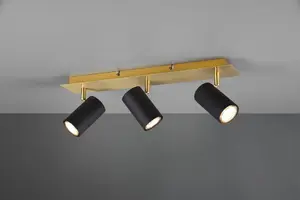 Wall Lamp Sourcing SPOTLIGHT MARLEY 3xGU10 Black/Gold — wall-mounted spotlight with three GU10 sockets