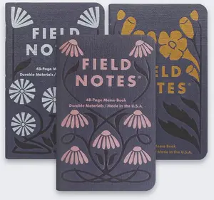Notebook set Make Notes Field Notes Jesienne Kwiaty Lines — 3-pack, ruled paper