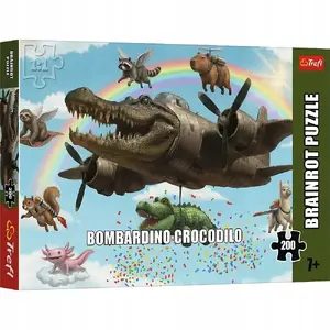 Пазл TREFL 200 элементов — Bombardino Crocodilo (BrainRots) — развивающий детский пазл