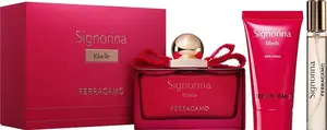Набор парфюмерии Salvatore Ferragamo Signorina Ribelle — духи 15 мл, бальзам для тела 50 мл, духи 100 мл