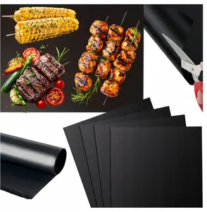 BBQ Grill Teflon Mat Tray Set 4 pcs Aptel LXMR991 – reusable non-stick grilling liner