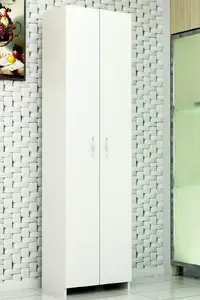Шкаф Curver Kalune Atlantis White — пластиковый напольный шкаф с штангой для вешалок и полками