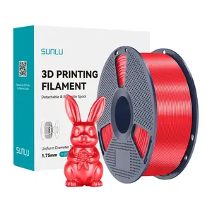 Sunlu PLA+ Silk 3D Printer Filament — Red, PLA+ Silk, MPN PLA+ Silk R