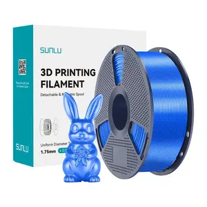 3D Printer Filament Sunlu PLA+ Silk (blue) - PLA+ silk filament for FDM printers, 1.75 mm