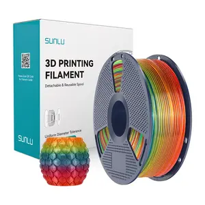 Kvēlējums Sunlu PLA Transparent (Rainbow) 01 — PLA 3D drukāšanas materiāls, caurspīdīgs varavīksnes