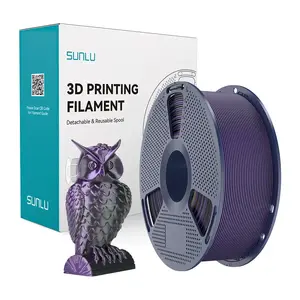PLA+ Silk Dual Color Filament (Black & Purple) — Sunlu — PLA+ dual-color 1.75 mm