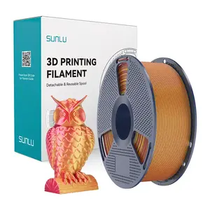 Filament Sunlu PLA+ Silk Dual Color (Red & Gold) — PLA+ silk blend, dual-color spool