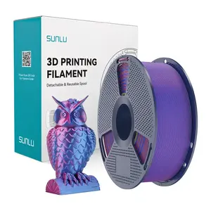 Sunlu PLA+ Silk divkrāsainā pavediena — sarkana un zila, PLA+ Silk 3D printera pavediens