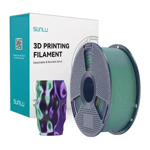 Sunlu PLA+ Silk divkrāsu 3D drukas nodilušais materiāls (zaļš un violets) priekš FDM 3D printeriem