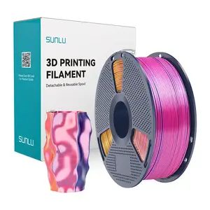 3D drukas diegs Sunlu PLA+ Silk trīskrāsu (sarkans, dzeltens, zils) PLA+ Silk