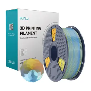 Sunlu PLA+ Silk Forth-Color filamenta — daudzkrāsains (zils, violets, oranžs, dzeltens) FDM 3D drukāšanai