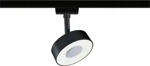 Sliežu prožektors Paulmann URail CIRCLE LED DIM 5W 180lm 4000K 230V melns matēts metāls