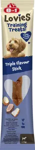 Dog Training Stick Treat 8in1 LOVIES T198833 — 3 flavors, 90% meat, 15 g