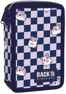 Pencil Case Derform PIORNIK 2ZAM WYP BACKUP PB8DW30 — school pencil case with 2 zippers