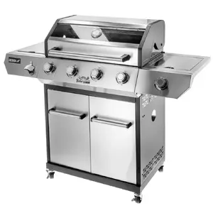 Gas Grill Dedra NG1000 BATORY 1000 with 5 Burners, Outdoor Cooking Appliance