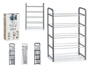 Shoe rack Kipit 17026 for 15 pairs, 3-tier open shoe organizer, available in 3 colors
