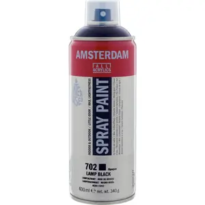 Aerosola krāsa Amsterdam Melna 400 ml (ūdens bāzes)