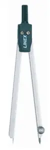 Zīmēšanas kompass Linex 100411012 apļiem, zaļš/sudraba, garums 120 mm